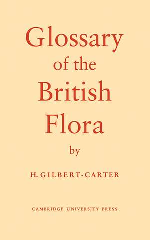 Glossary of the British Flora de H. Gilbert-Carter