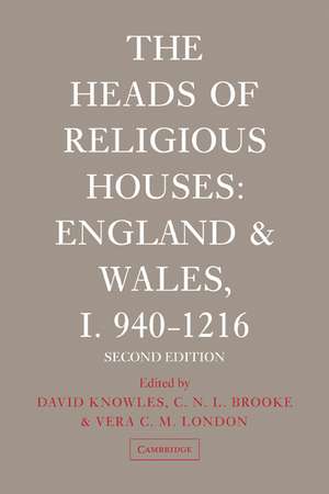 The Heads of Religious Houses de David Knowles