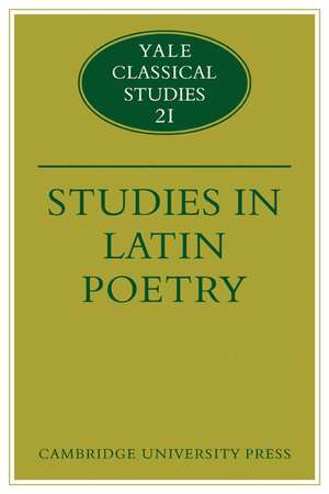 Studies in Latin Poetry de Christopher M. Dawson