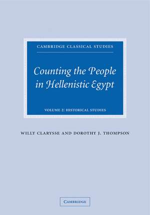 Counting the People in Hellenistic Egypt de Willy Clarysse