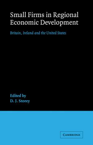 Small Firms in Regional Economic Development: Britain, Ireland and the United States de David John Storey