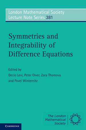 Symmetries and Integrability of Difference Equations de Decio Levi