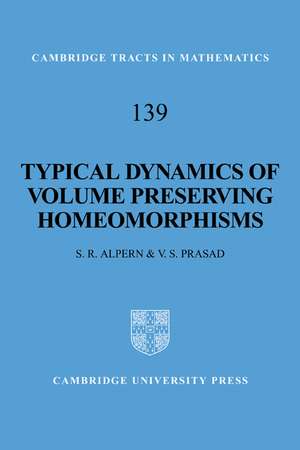 Typical Dynamics of Volume Preserving Homeomorphisms de Steve Alpern