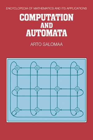 Computation and Automata de Arto Salomaa