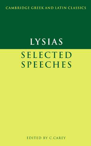 Lysias: Selected Speeches de Lysias