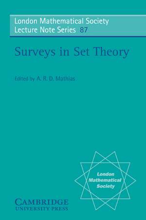 Surveys in Set Theory de A. R. D. Mathias