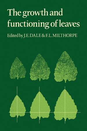 The Growth and Functioning of Leaves: Proceedings of a Symposium Held Prior to the Thirteenth International Botanical Congress at the University of Sydney 18–20 August 1981 de J. E. Dale