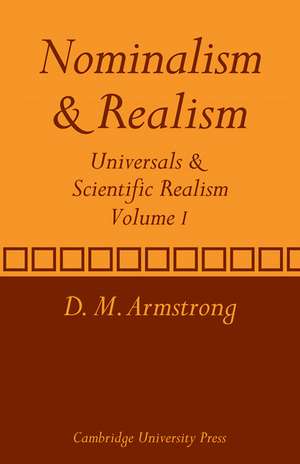 Nominalism and Realism de D. M. Armstrong