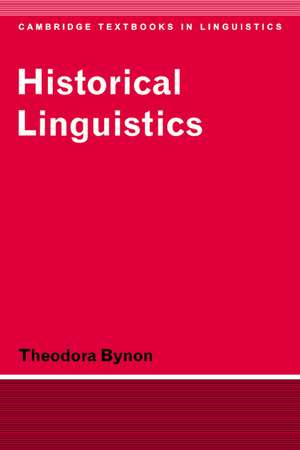 Historical Linguistics de Theodora Bynon