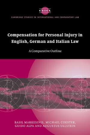 Compensation for Personal Injury in English, German and Italian Law: A Comparative Outline de Basil Markesinis