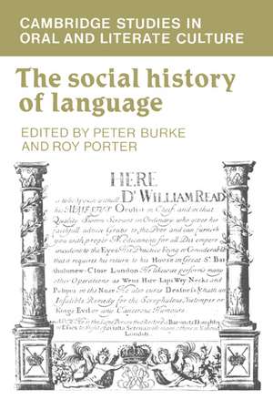 The Social History of Language de Peter Burke