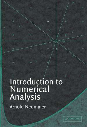 Introduction to Numerical Analysis de Arnold Neumaier