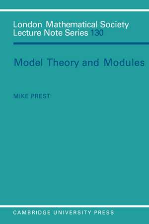 Model Theory and Modules de M. Prest