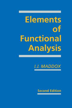 Elements of Functional Analysis de I. J. Maddox