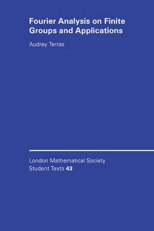 Fourier Analysis on Finite Groups and Applications de Audrey Terras