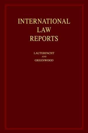 International Law Reports de E. Lauterpacht Q.C.