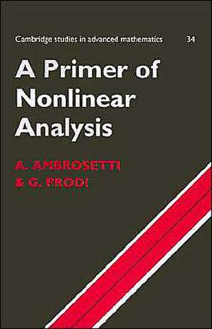 A Primer of Nonlinear Analysis de Antonio Ambrosetti