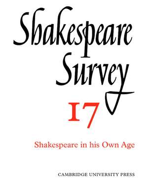 Shakespeare Survey de Allardyce Nicoll