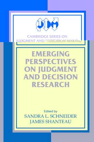 Emerging Perspectve Decision Resrch de Sandra L. Schneider