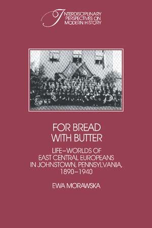 For Bread with Butter: The Life-Worlds of East Central Europeans in Johnstown, Pennsylvania, 1890–1940 de Ewa Morawska