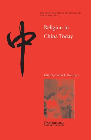 Religion in China Today de Daniel L. Overmyer