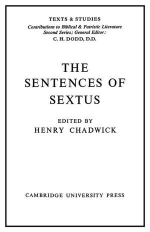 The Sentences of Sextus de Henry Chadwick