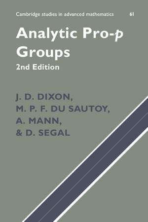 Analytic Pro-P Groups de J. D. Dixon