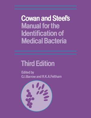 Cowan and Steel's Manual for the Identification of Medical Bacteria de G. I. Barrow