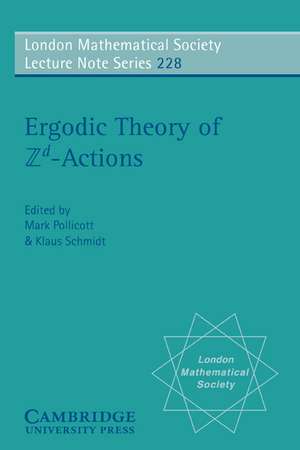 Ergodic Theory and Zd Actions de Mark Pollicott