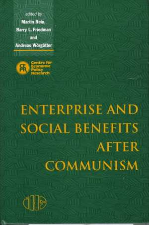 Enterprise and Social Benefits after Communism de Martin Rein