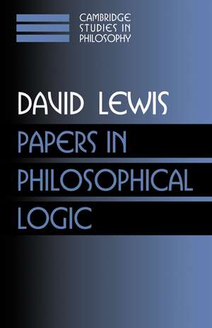 Papers in Philosophical Logic: Volume 1 de David Lewis