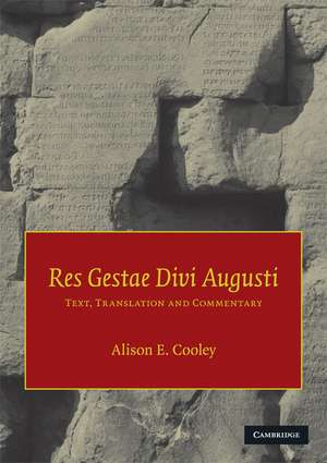 Res Gestae Divi Augusti: Text, Translation, and Commentary de Augustus