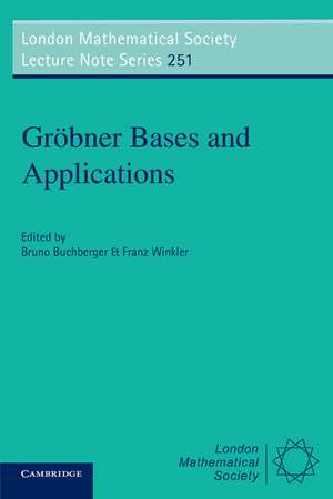 Gröbner Bases and Applications de Bruno Buchberger