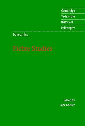 Novalis: Fichte Studies de Novalis