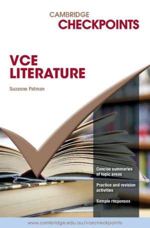 Cambridge Checkpoints VCE Literature 2006-15 de Suzanne Patman