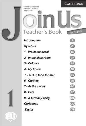 Join Us for English 1 Teacher's Book Czech Edition de Günter Gerngross