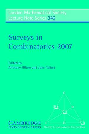 Surveys in Combinatorics 2007 de Anthony Hilton