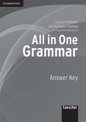 All in One Grammar Answer Key Italian edition de Louise Hashemi