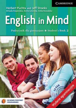 English in Mind Level 2 Student's Book with Exam Sections and CD-ROM Polish Exam Edition de Herbert Puchta