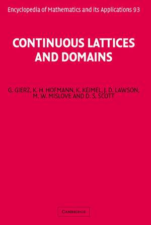 Continuous Lattices and Domains de G. Gierz