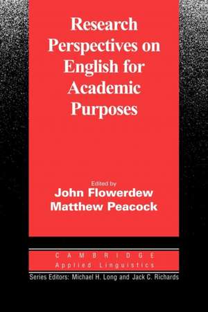 Research Perspectives on English for Academic Purposes de John Flowerdew