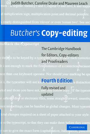 Butcher's Copy-editing: The Cambridge Handbook for Editors, Copy-editors and Proofreaders de Judith Butcher