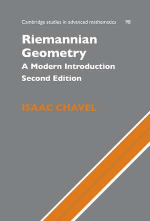 Riemannian Geometry: A Modern Introduction de Isaac Chavel