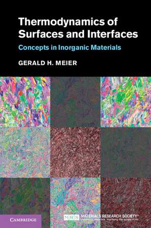 Thermodynamics of Surfaces and Interfaces: Concepts in Inorganic Materials de Gerald H. Meier