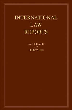 International Law Reports: Volume 134 de Elihu Lauterpacht CBE QC