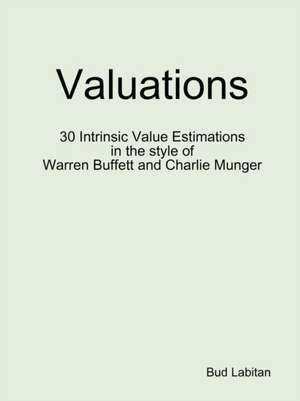 Valuations - 30 Intrinsic Value Estimations in the Style of Warren Buffett and Charlie Munger de Bud Labitan