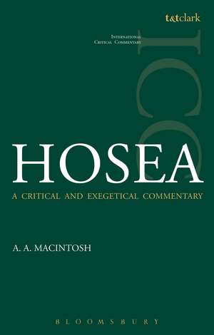 Hosea (ICC) de A. A. Macintosh