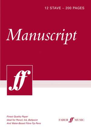 200-page A4 Manuscript Pad, 12-stave