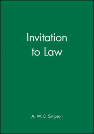 Invitation to Law de AWB Simpson