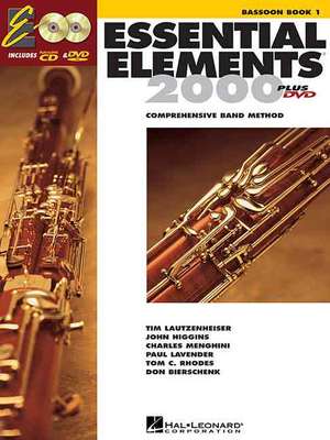 Essential Elements for Band - Bassoon Book 1 with Eei Book/Online Media [With CDROM] de Hal Leonard Corp